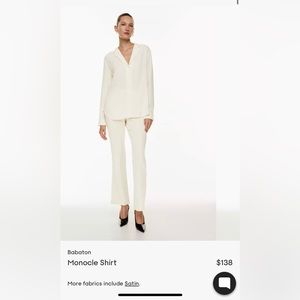 Aritzia Wilfred Flowy Button up/ Monocle Button up 2XS